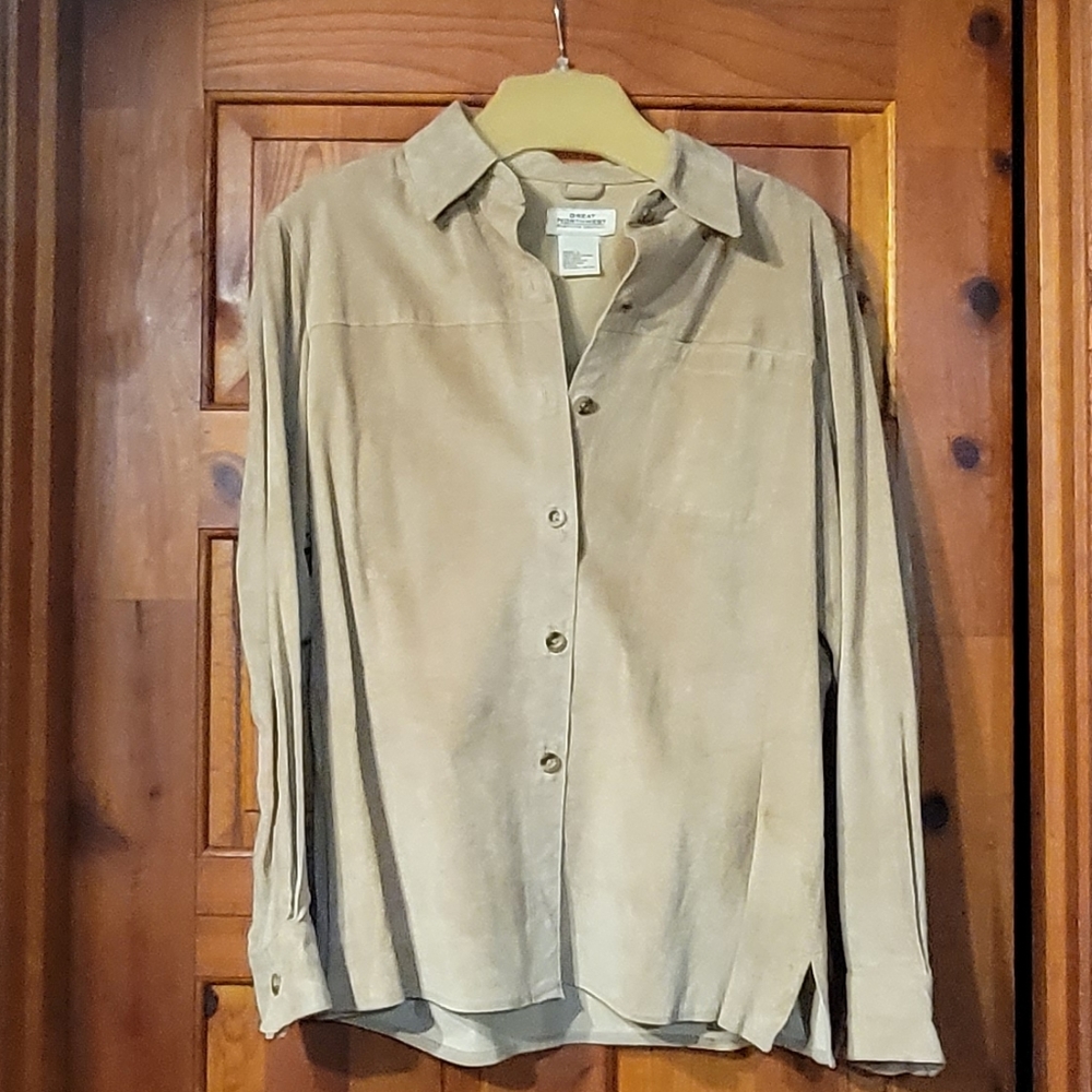 Vintage The Great Northwest SzLg beige leather jacket